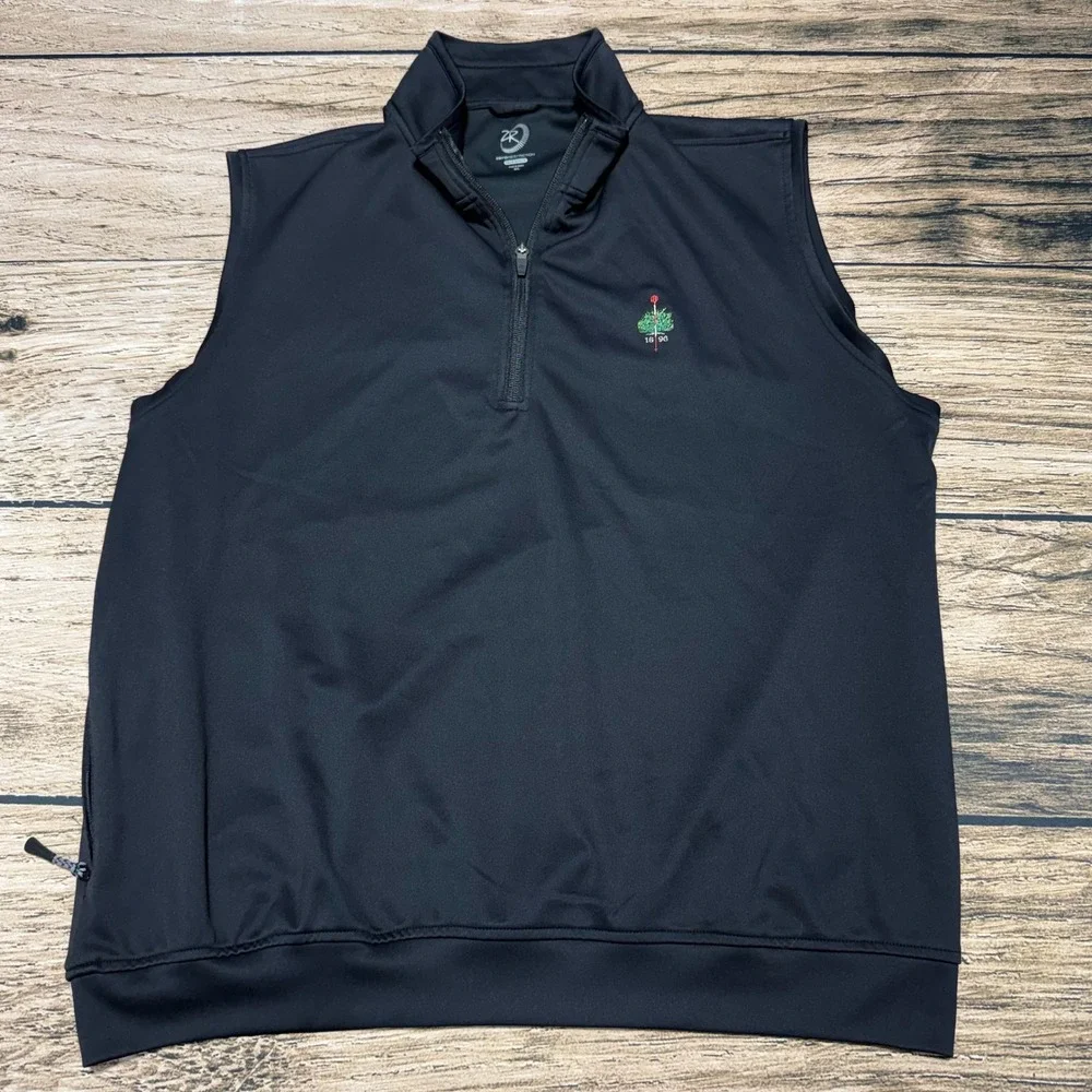 Zero Restriction Vest Mens XL Black Tour Series 1/4 Zip Merion Golf Club